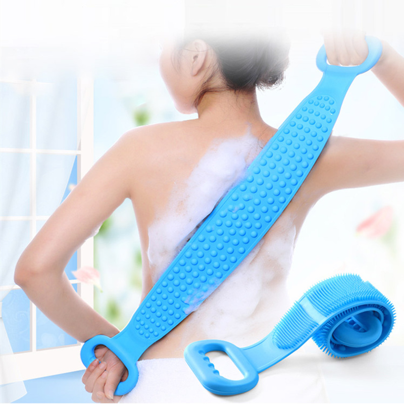 Silicone Brushes Bath Towels Rubbing Back Mud Peeling Body Massage Shower Magic Brush Flexible Scrubber | Random Colour